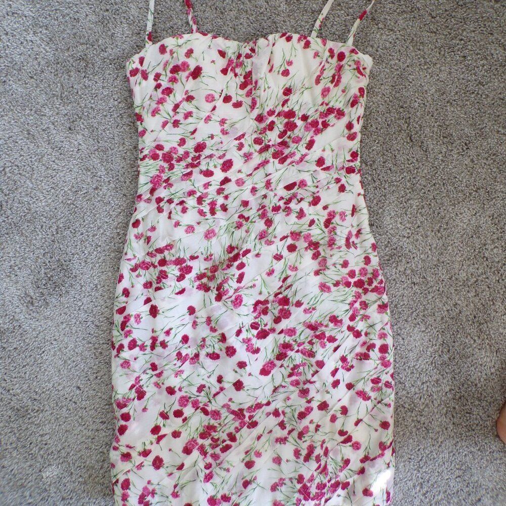 NWOT Dolce & Gabanna floral silk Spaghetti StrapY2k mini dress - Picture 2 of 14